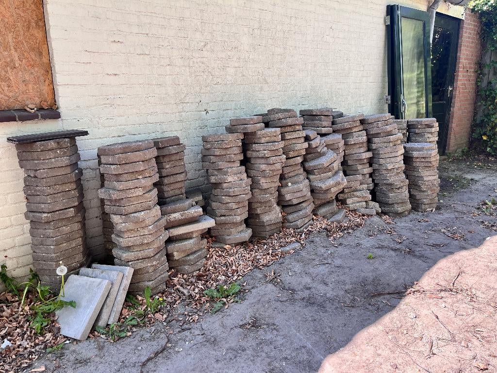 Gratis tegels, Ophalen, Gebruikt, 10 m² of meer, Beton