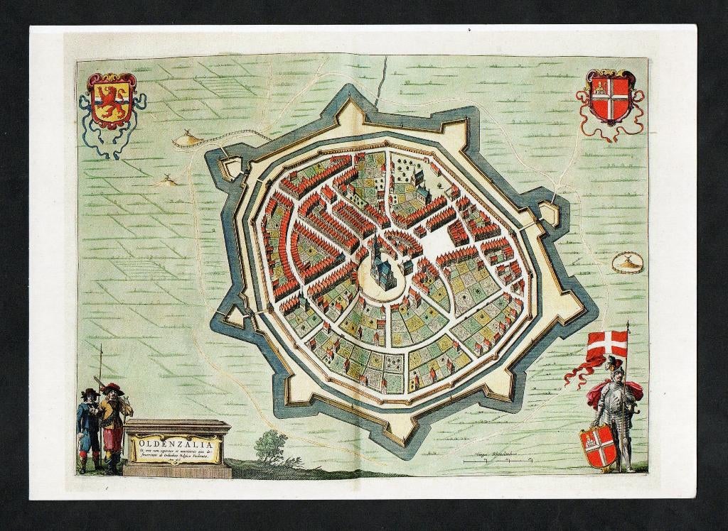 Ansichtkaart Oldenzaal Oldenzalia Atlas Blaeu., Ophalen of Verzenden, 1980 tot heden, Ongelopen, Overijssel
