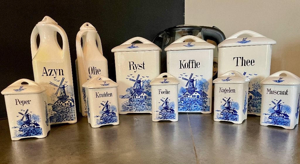 Delfts blauw keuken potten, Ophalen of Verzenden, Huis en Inrichting