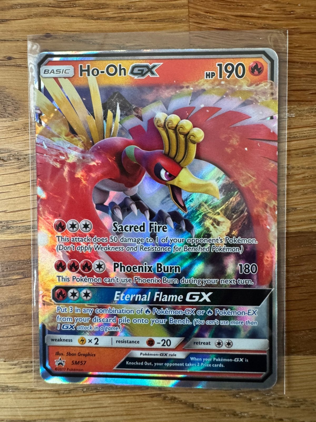 Pokemon Kaart Ho- Oh EX SM57 Promo., Ophalen, Nieuw, Losse kaart, Foil