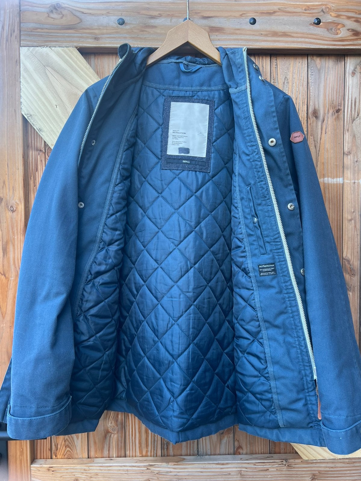 Winterjas maat S, Ophalen, Zo goed als nieuw, Maat 46 (S) of kleiner, Blauw