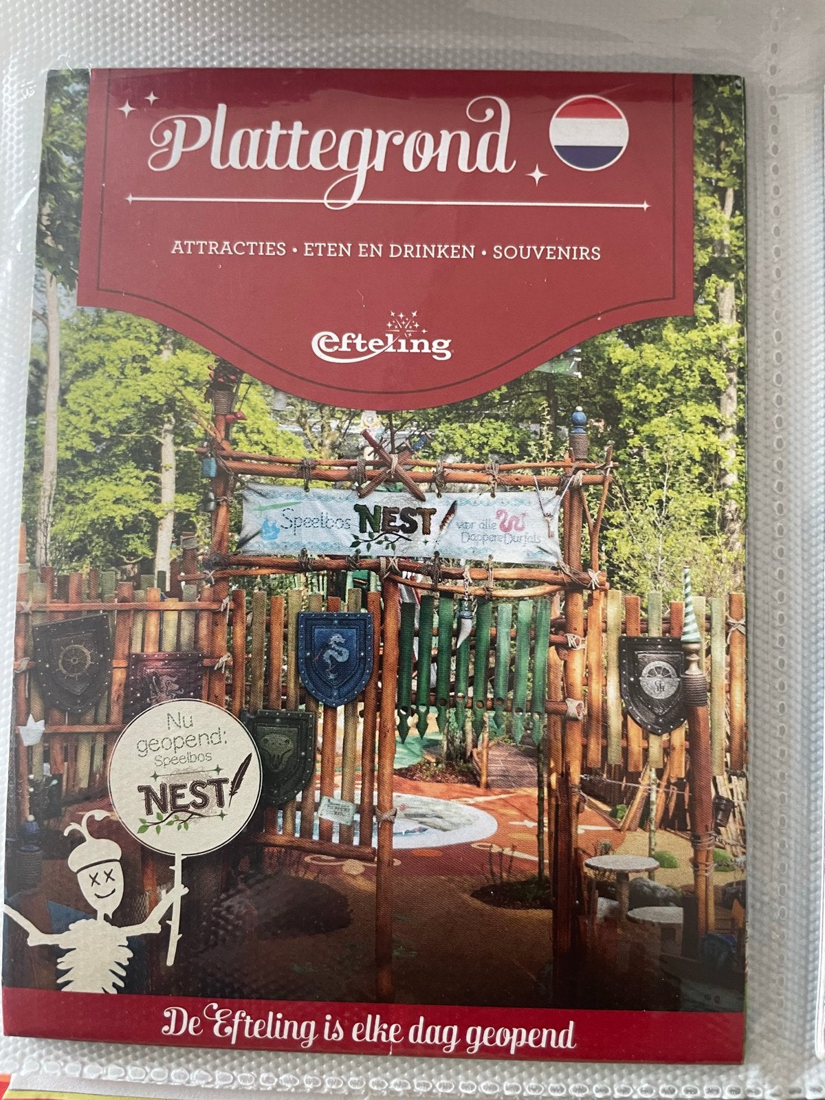 Efteling Plattegrond - Attracties, Eten, Drinken, Souvenirs, Ophalen of Verzenden, Gebruikt, Gebruiksvoorwerp