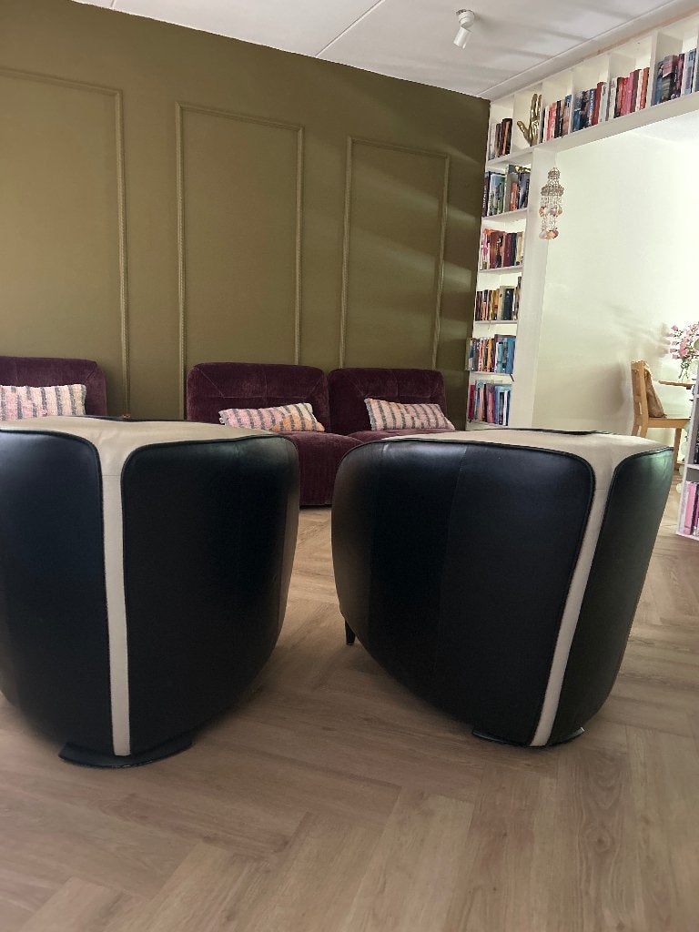 Rolf en Benz kuipstoeltjes vintage design, Huis en Inrichting, Fauteuils, Ophalen of Verzenden, Gebruikt, 75 tot 100 cm, Minder dan 50 cm