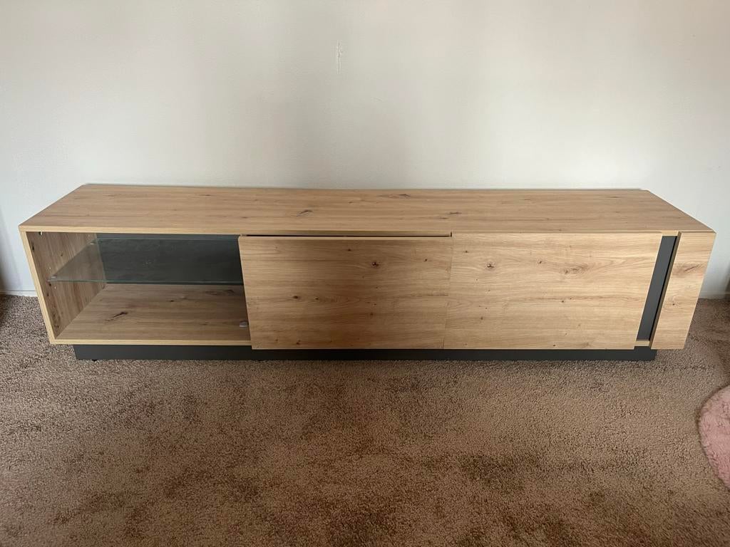 Moderne TV-kast - 188x46x39 cm - Zo goed als nieuw, Ophalen, 150 tot 200 cm, Zo goed als nieuw, Minder dan 100 cm