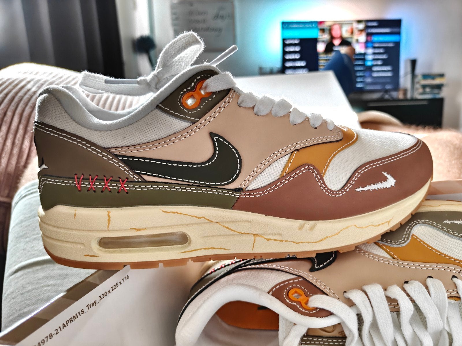 Nike Air Max 1 sale cargo .- Maat 43, Bruin, Nike, Nieuw, Ophalen of Verzenden