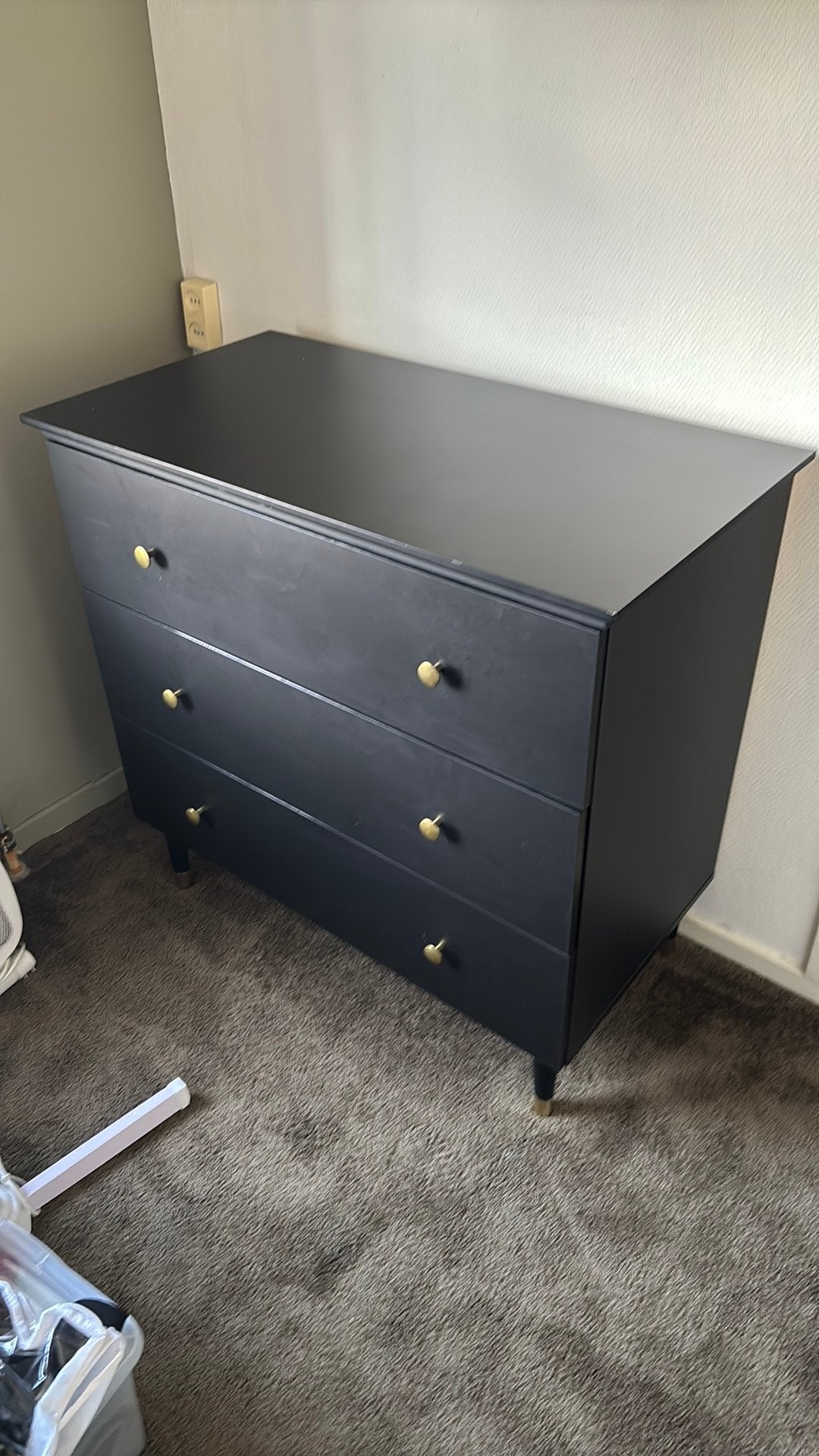 Bopita commode/ladekast matzwart/goud, Ophalen, Gebruikt, 50 tot 100 cm, 3 of 4 laden