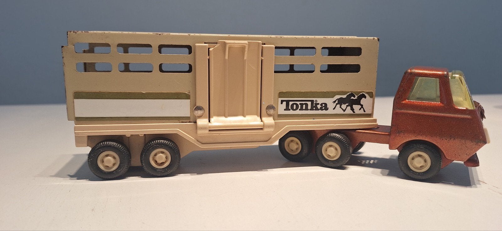 Tonka speelgoedauto met trailer - Klassieke verzamela, Verzamelen, Ophalen of Verzenden, Gebruikt