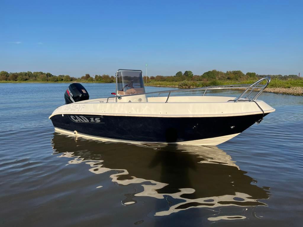 Cad15 Consoleboot Speedboot met Suzuki 60PK buitenboordmotor, Watersport en Boten, Vis- en Consoleboten, Ophalen, Gebruikt, 3 tot 6 meter