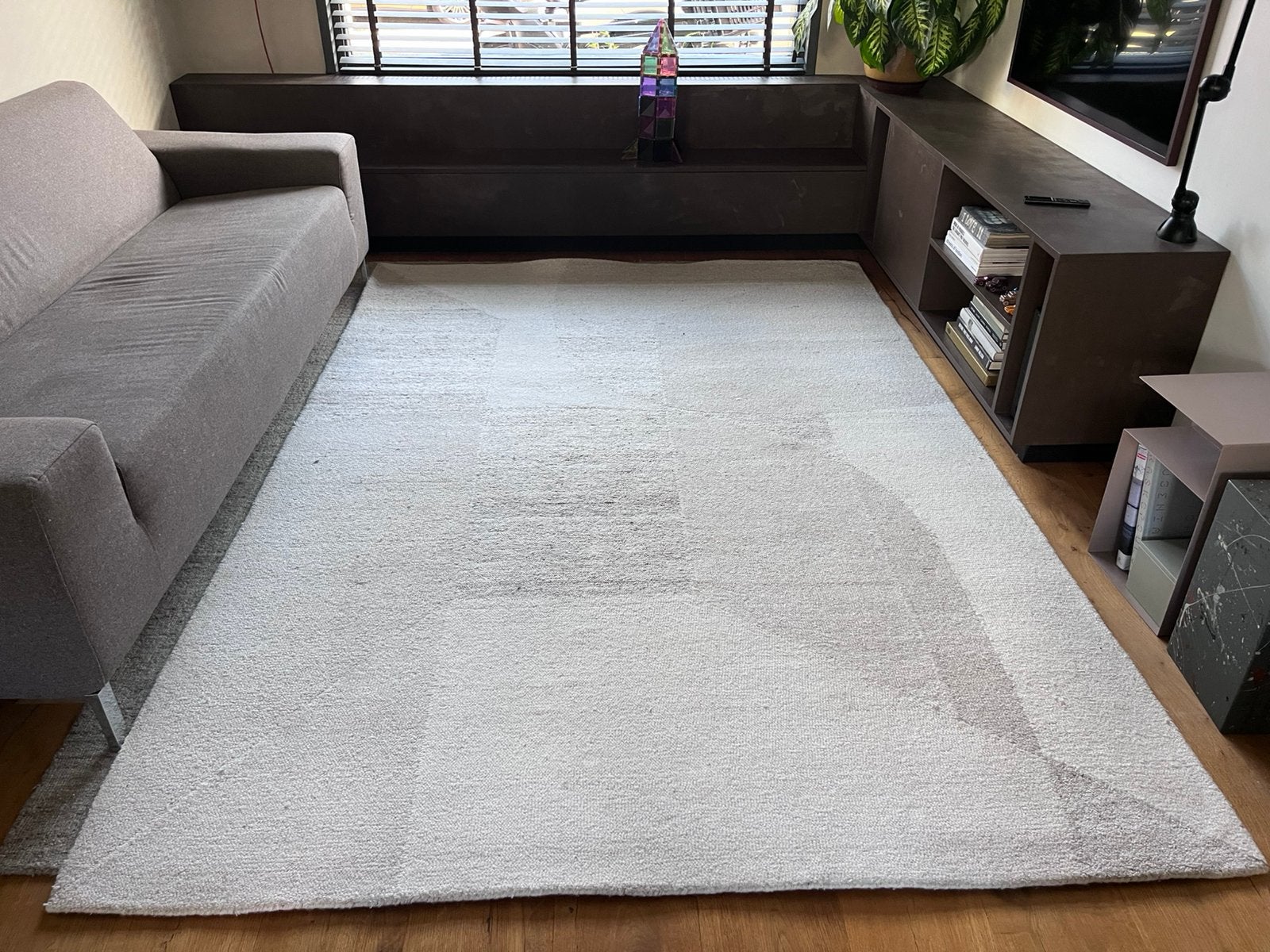 Vloerkleed getuft wol Kwantum naturel beige 190x280cm, Ophalen, Gebruikt, Modern Design Scandinavisch, Beige