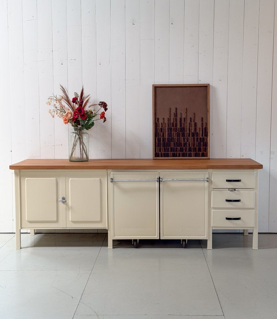 Vintage bakkerswerkbank | Dressoir | Wandmeubel | Kookeiland, Ophalen of Verzenden