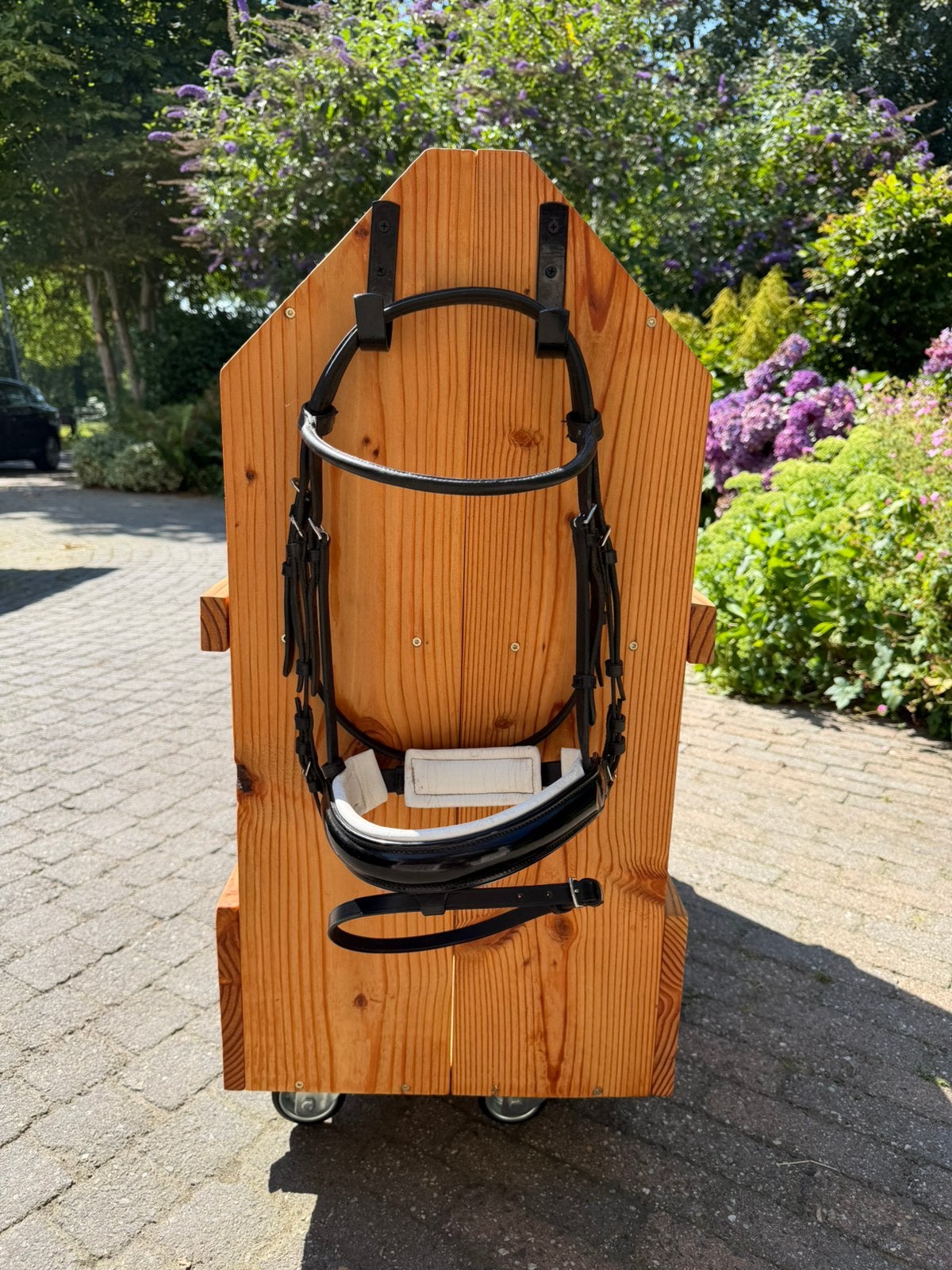 Hoofstell BR full lak neusriem wit onderlegd, Wit, Ophalen of Verzenden, Zo goed als nieuw, BR