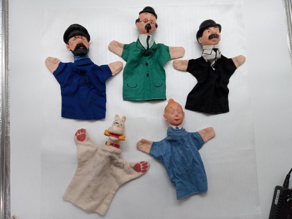 Kuifje/Tintin - Hergé handpoppen - 1962, Verzamelen, Ophalen of Verzenden, Gebruikt, Pop