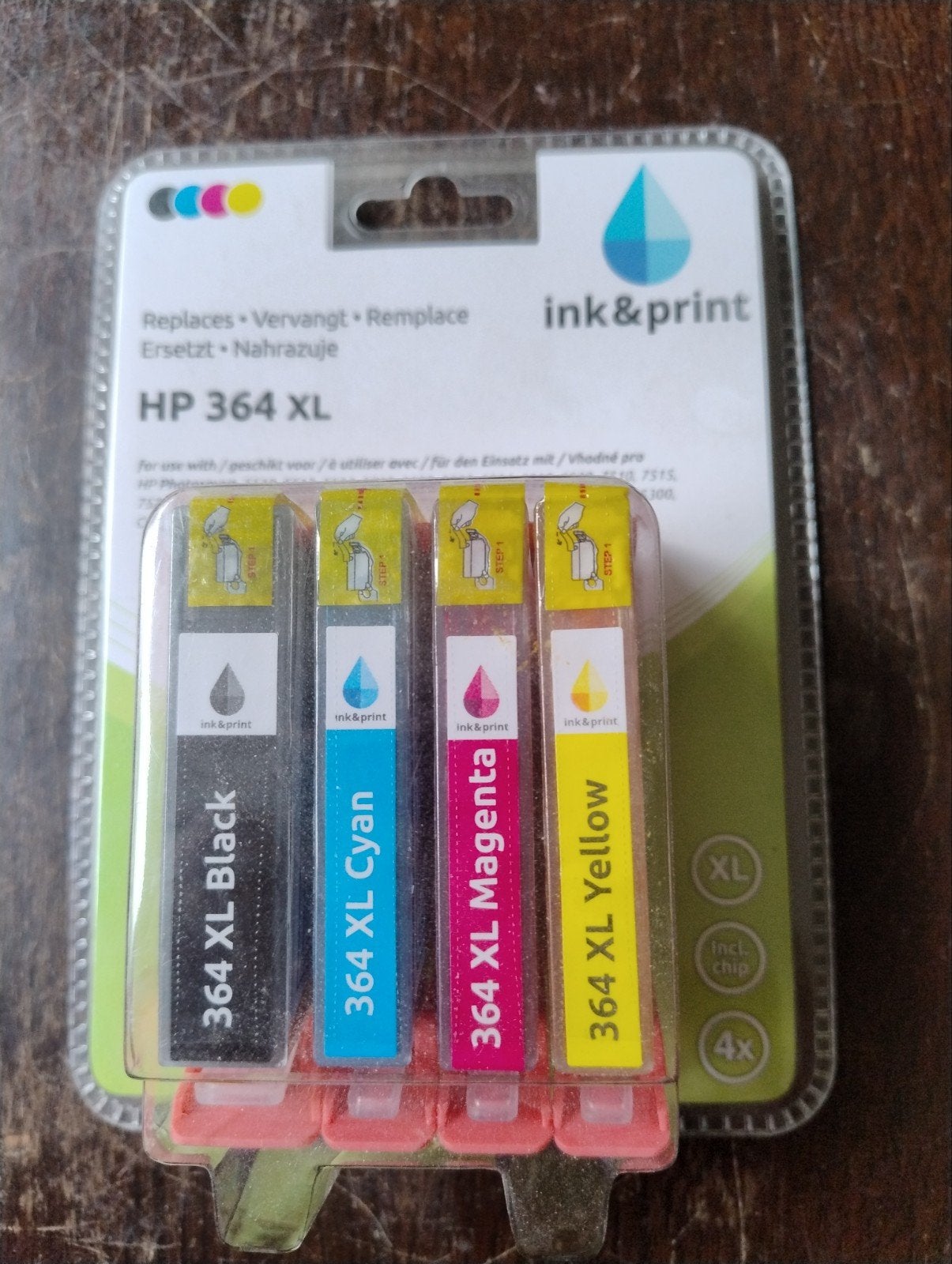 HP 364 XL Inktpatronen - Compatibel - 4 kleuren, Ophalen of Verzenden, Nieuw, Cartridge, Ink&print (compatibel met HP)