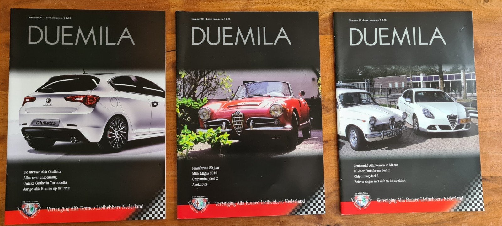 DUEMILA Alfa Romeo Liefhebbers Nederland - Nrs. 97, 98, 99, Ophalen of Verzenden, Zo goed als nieuw, Alfa Romeo