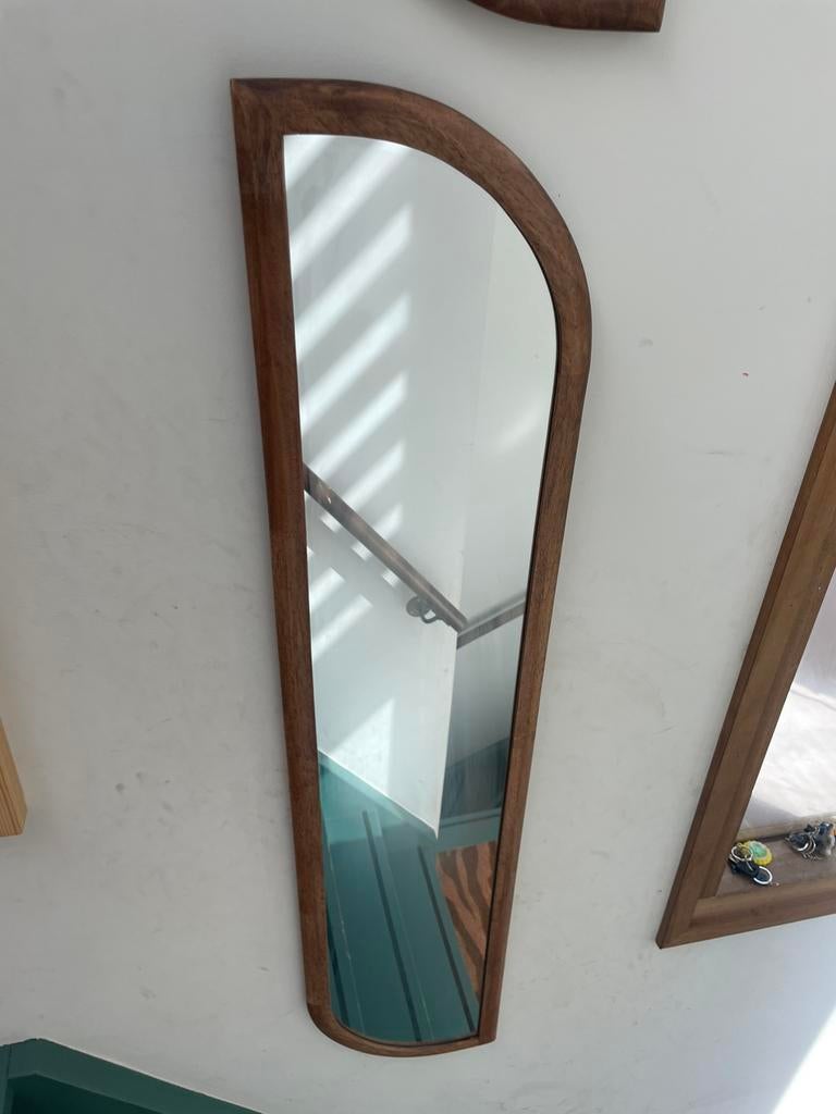 Spiegel walnoothout 120 h x 26 b x 2,5 d housecraft living, Minder dan 50 cm, Ophalen of Verzenden, Zo goed als nieuw, Minder dan 100 cm