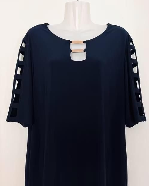 Joseph Ribkoff donkerblauwe jurk maat 46[dmv], Blauw, Maat 46/48 (XL) of groter, Nieuw, Ophalen of Verzenden