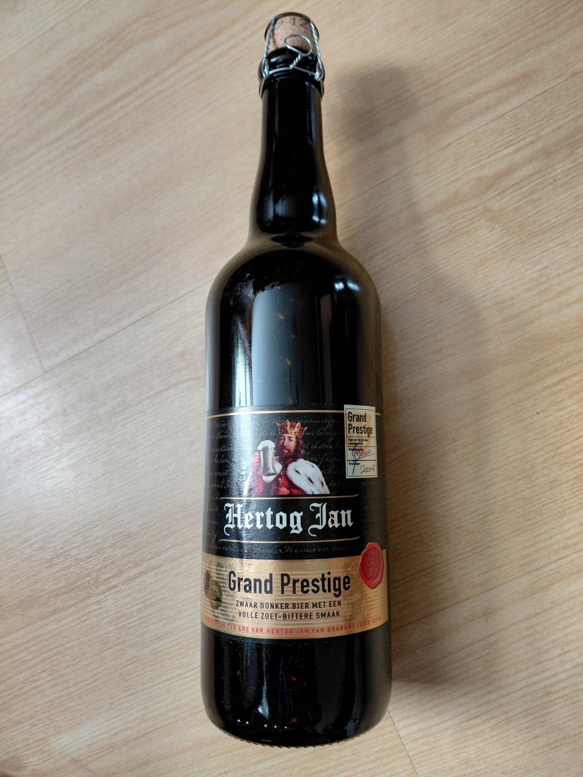 Hertog Jan Grand Prestige uit 2014, Ophalen of Verzenden, Zo goed als nieuw, Flesje(s), Hertog Jan