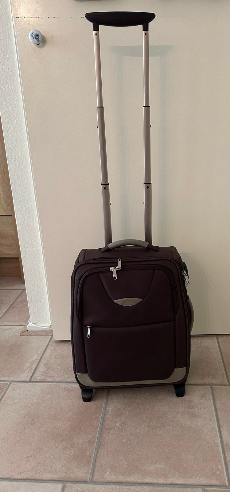 Samsonite handbagage koffer en uitschuifbare trekstang, Ophalen, 40 tot 60 cm, 30 cm of meer, Bruin