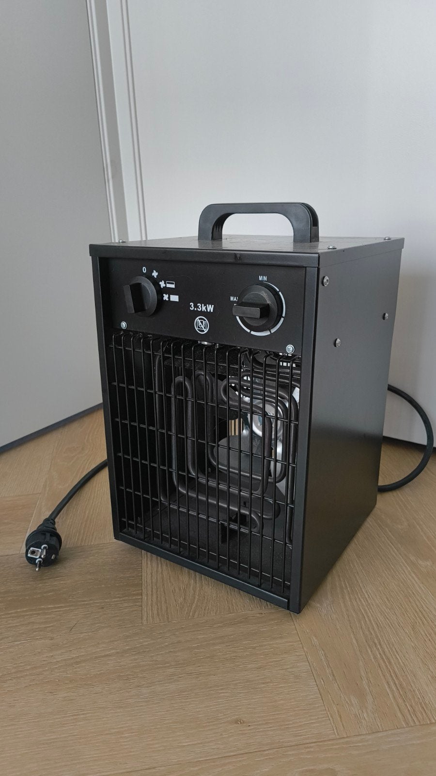 Sencys 3.3kW Ventilatorkachel met Thermostaat - nieuwstaat, 30 tot 80 cm, Kachel, Minder dan 60 cm, Ophalen of Verzenden