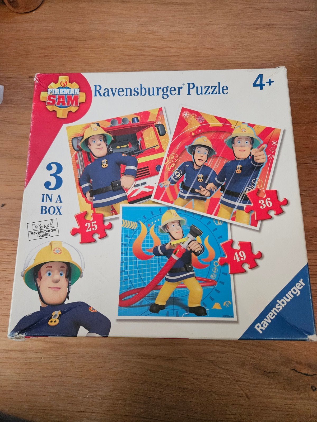 Ravensburger Fireman Sam Puzzels - 3 in 1 Box, Ophalen of Verzenden, 10 tot 50 stukjes, Gebruikt, 4 tot 6 jaar