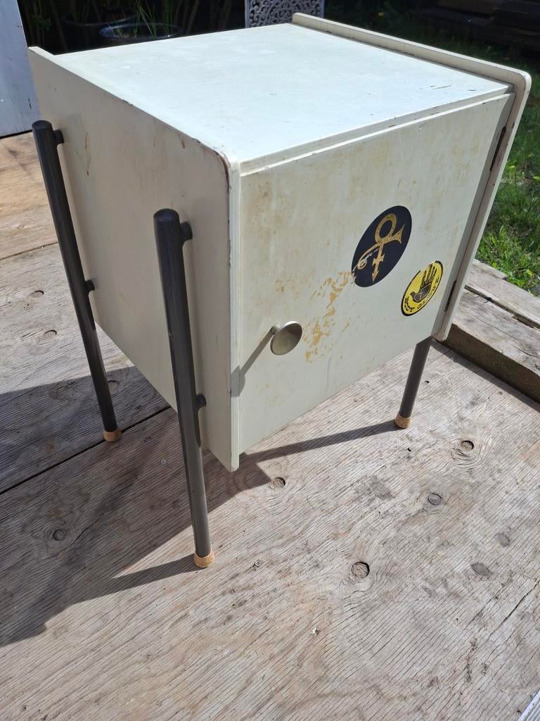 Vintage nachtkastje/bijzettafel, retro, vintage  uniek, Ophalen of Verzenden