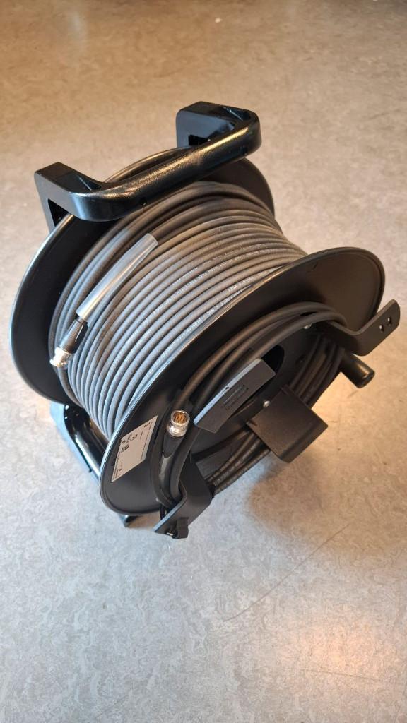 50m of 75m coax kabel op haspel GT310.RM zwart, Verzenden, Nieuw, Video