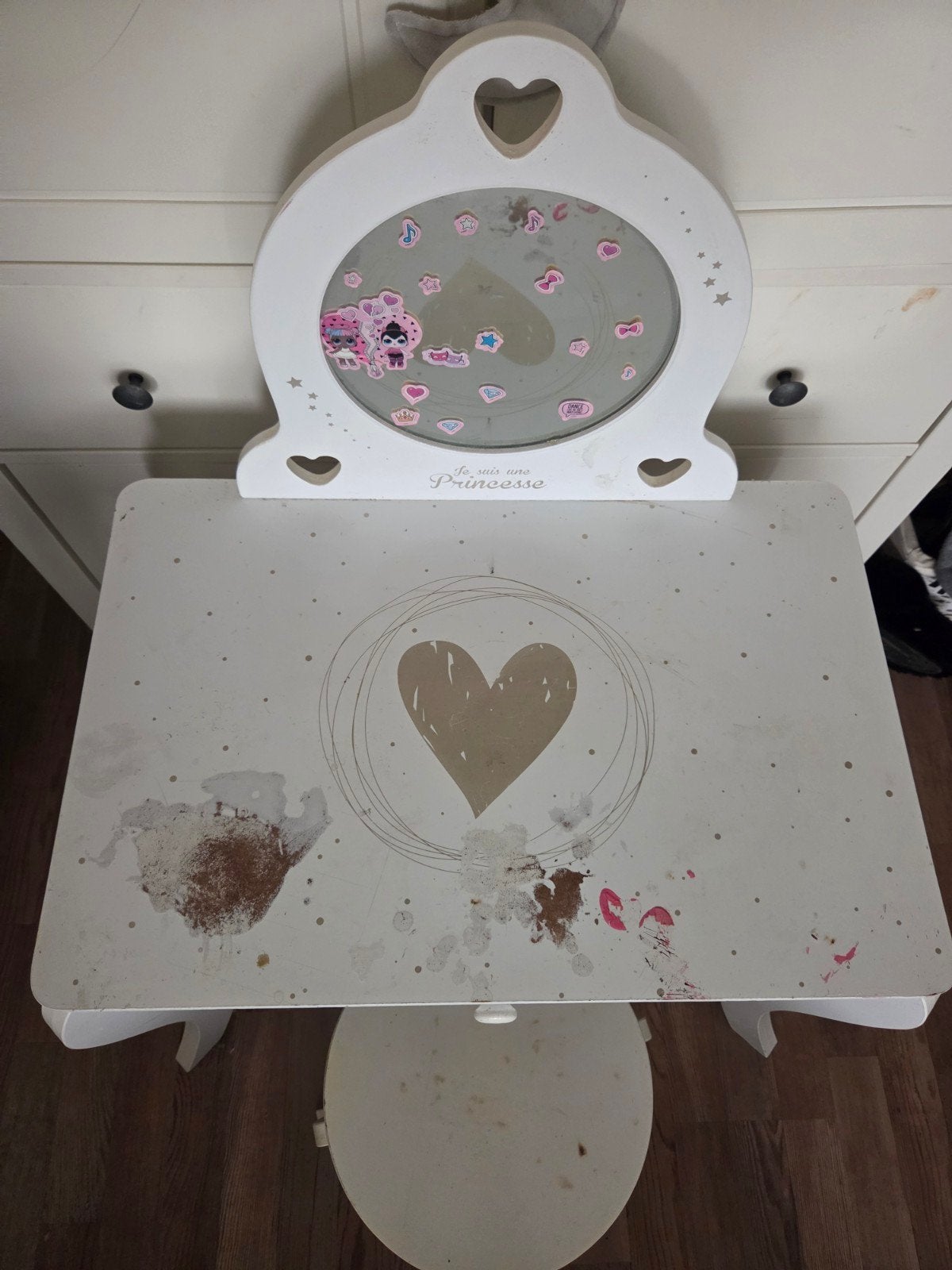 Gratis houten kaptafel opknapper., Huis en Inrichting, Ophalen, Gebruikt, 50 tot 100 cm, Minder dan 100 cm