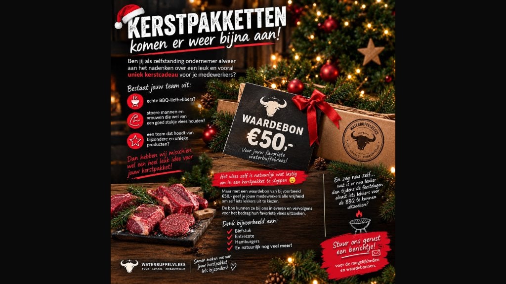 Waterbuffel kalfsvlees kerstpakketten bestellen, Ophalen