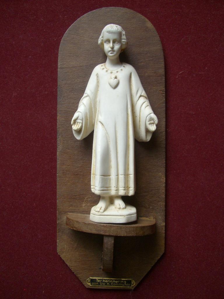 ANTIEK COMMUNIE KADO ca. 1930, Verzamelen, Religie, Ophalen of Verzenden, Gebruikt, Beeld(je)