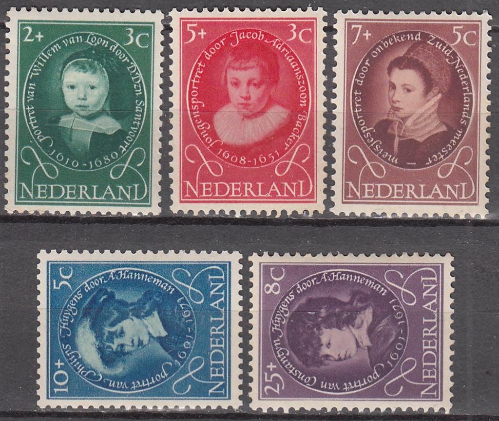 Nederland 666/670 serie Kinderzegels 1955 postfris, Ophalen of Verzenden, Na 1940, Postfris