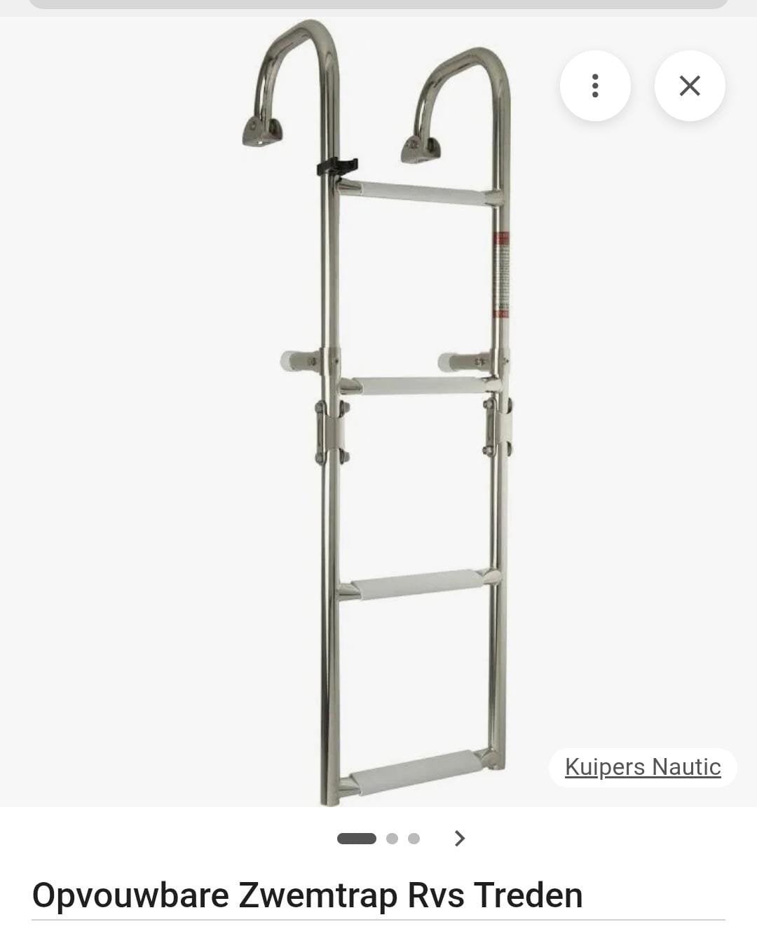 Opvouwbare zwemtrap RVS 4 treden 92x25cm, Ophalen of Verzenden, Nieuw