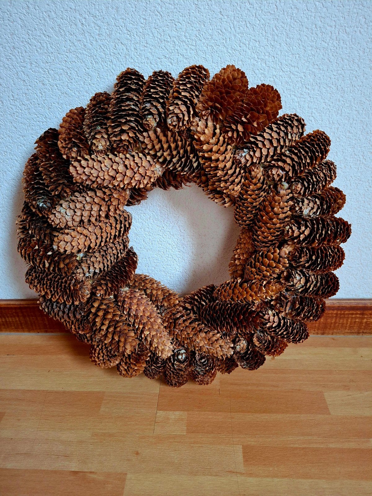 Herfstkrans Kerstkrans Natuurlijke Materialen Dennenappels, Huis en Inrichting, 33 cm, Krans, Nieuw, Ophalen of Verzenden