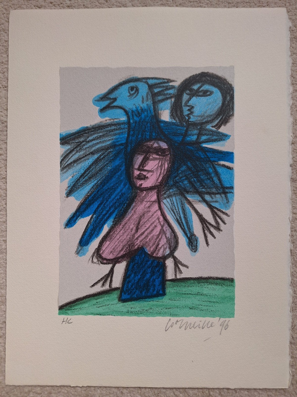 esprit de oiseau, Antiek en Kunst, Ophalen of Verzenden, Overige onderwerpen, Zeefdruk