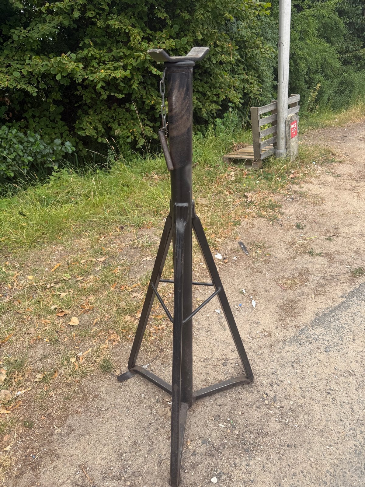 4 stuks robuuste assteunen voor voertuigonderhoud, Ophalen, Gebruikt, Mechanisch, Schaarkrik