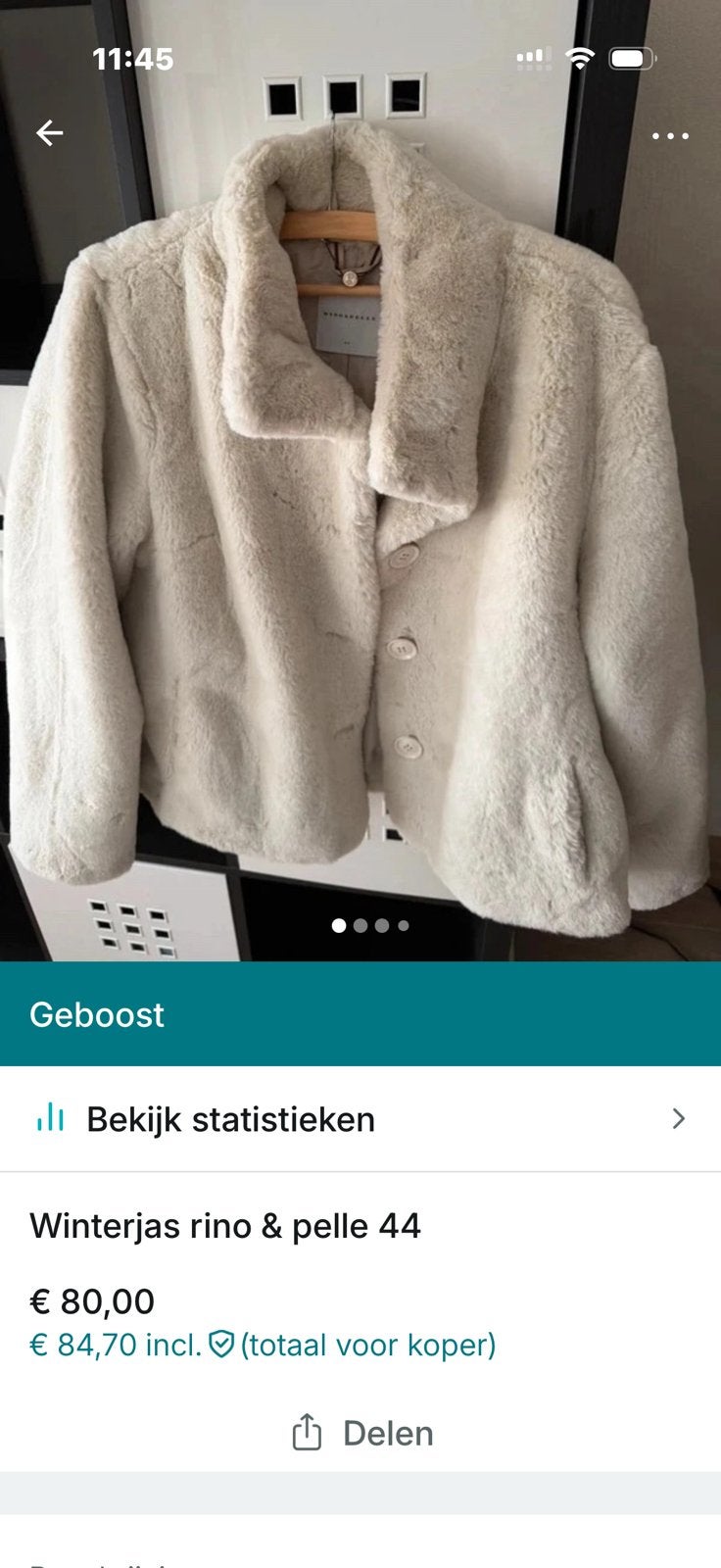 Rino & pelle winterjas 44, Kleding | Dames, Ophalen of Verzenden, Zo goed als nieuw, Maat 46/48 (XL) of groter