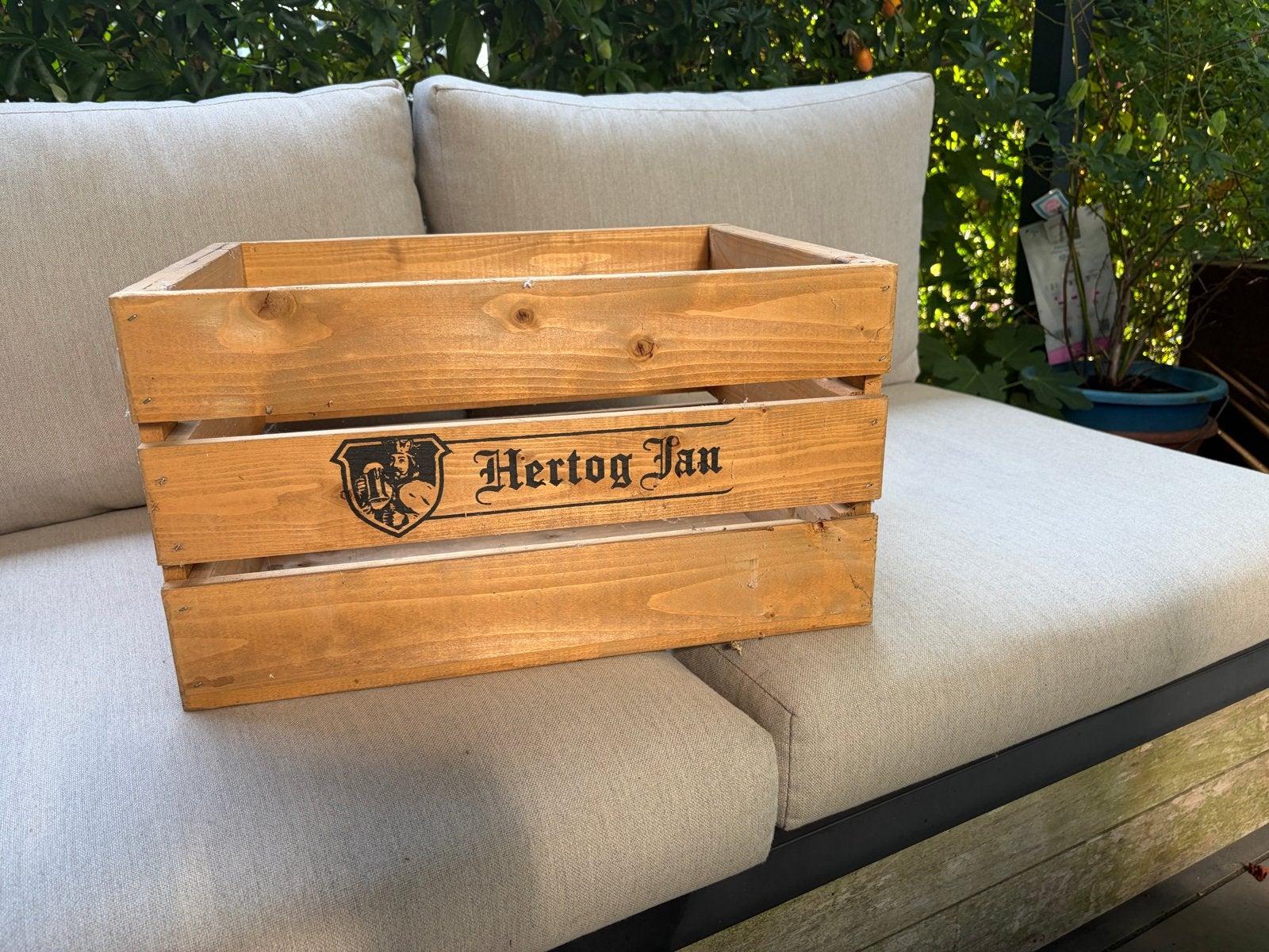 Houten krat Hertog Jan - 45x33x25 cm, Ophalen, Minder dan 50 cm, Gebruikt, 5 – 50