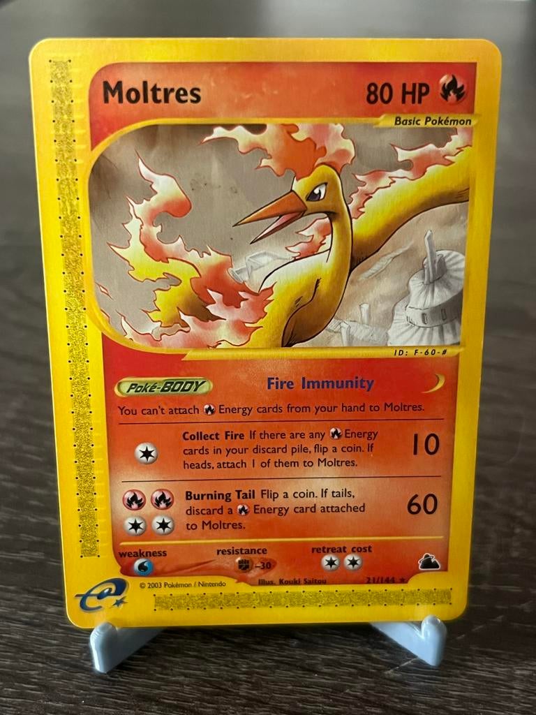 Moltres (21/144) - Skyridge - EX, Ophalen of Verzenden, Gebruikt, Losse kaart