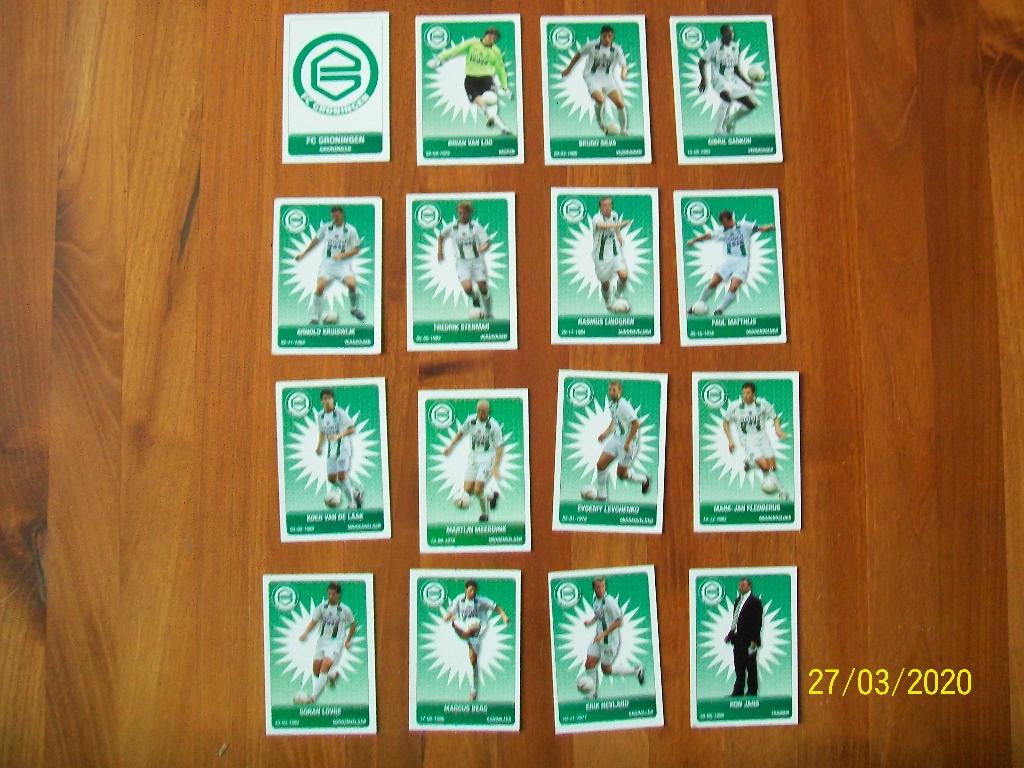 16 Voetbalplaatjes FC Groningen seizoen 2007 - 2008, Verzenden, Zo goed als nieuw, Overige binnenlandse clubs, Poster, Plaatje of Sticker