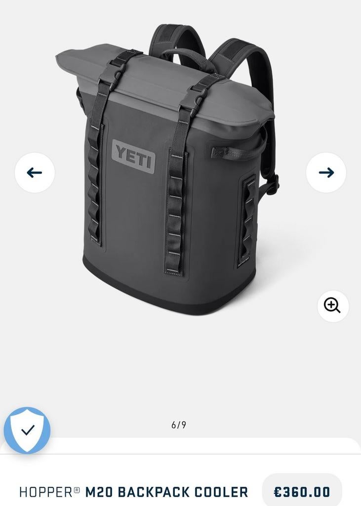 YETI Hopper M20 Backpack Cooler - Draagbare Koeltas, Caravans en Kamperen, Koelboxen, Ophalen of Verzenden, Zo goed als nieuw