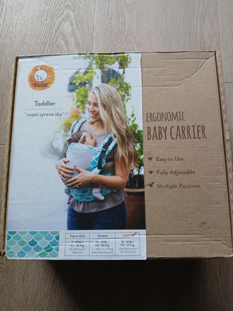 Tula Toddler Ergonomische Draagzak - Coast Syrena Sky, Overige merken, Ophalen of Verzenden, Zo goed als nieuw, Buik, Rug of Zij