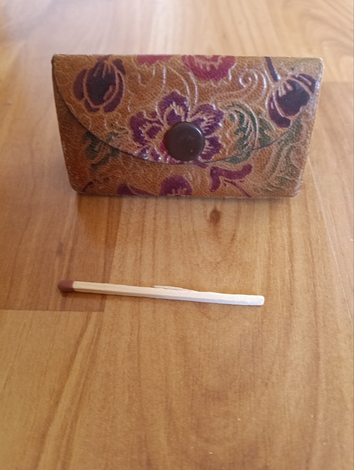 Mini tasje met bloemenprint, Overige merken, Gebruikt, Bruin, Ophalen of Verzenden