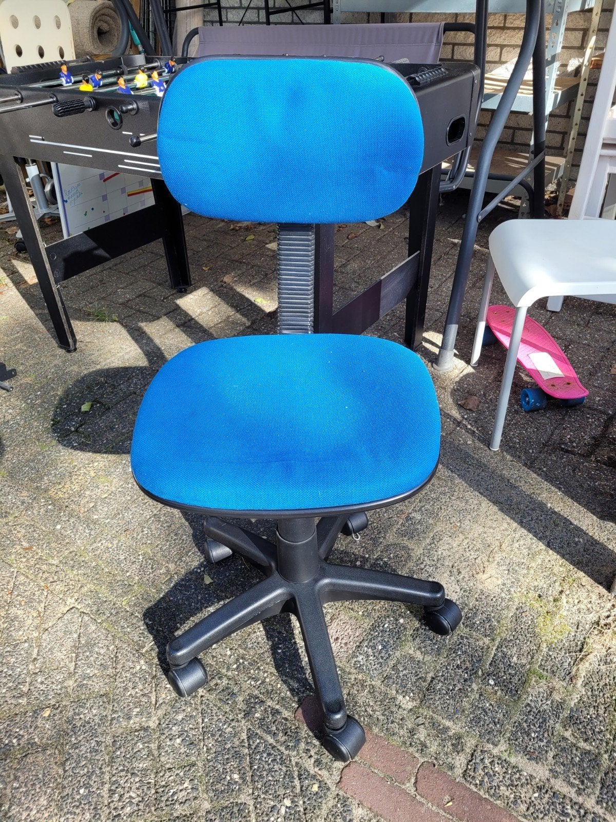 bureaustoel blauw, Ophalen, Gebruikt, Blauw