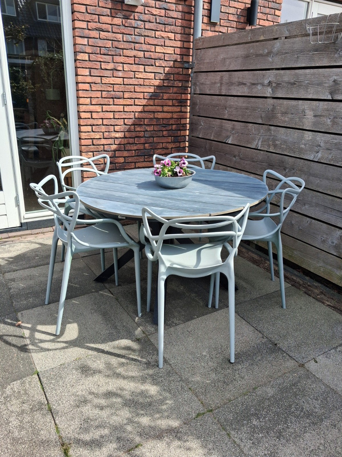 5 design stoelen butterfly vlinder stapelbaar, Tuin en Terras, Ophalen, Gebruikt, Kunststof, Stapelbaar