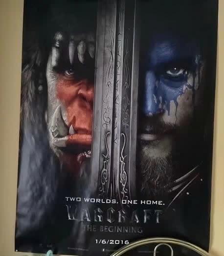 Reuzeposter Warcraft The Beginning, Ophalen of Verzenden, A1 t/m A3, Film en Tv