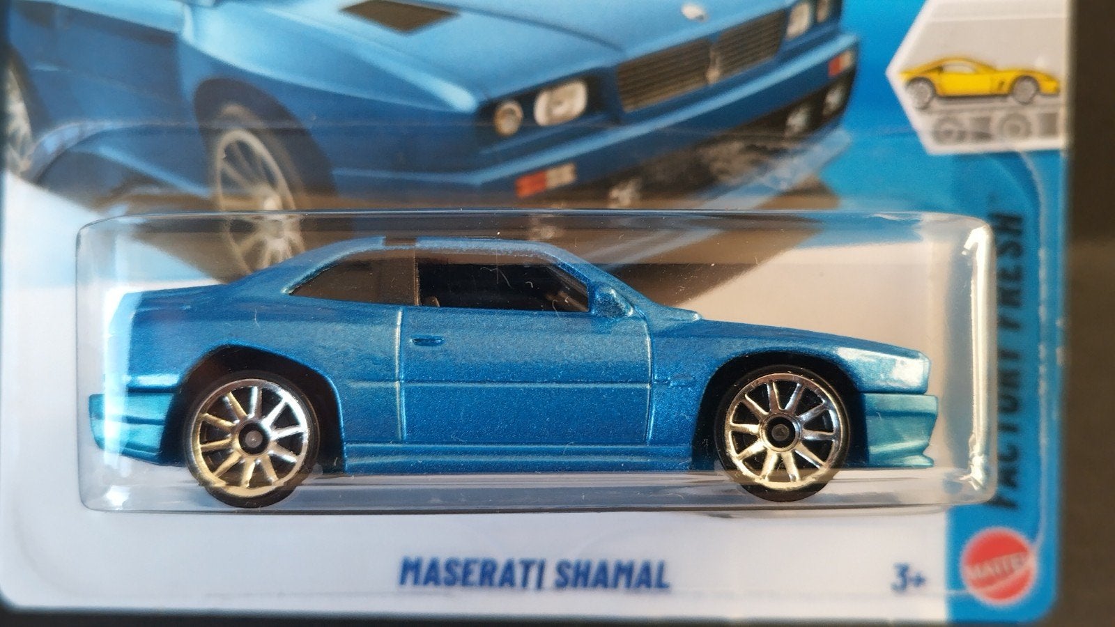 Maserati Shamal bleu 1:64 3inch Hotwheels Pol, Auto, Verzenden, ., Nieuw