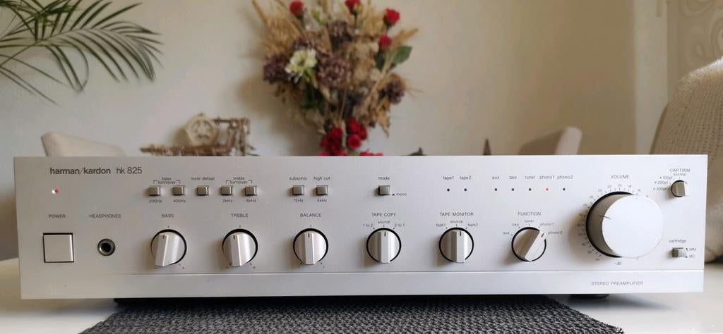 HARMAN KARDON HK 825 preamplifier 2 x MM & MC, Ophalen of Verzenden, Minder dan 60 watt, Overige merken