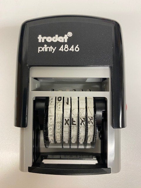Trodat Printy 4846, Ophalen of Verzenden, Gebruikt, Clearstamp