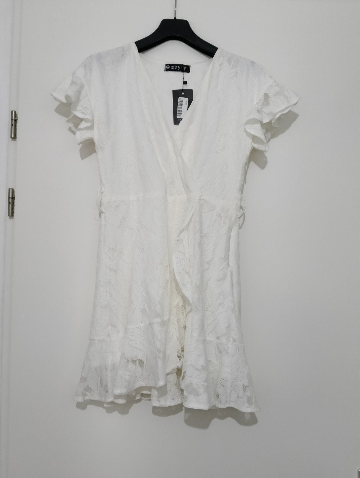 Nieuwe witte kanten jurk GUTS & GUSTO maat L, GUTS & GUSTO, Wit, Maat 42/44 (L), Nieuw