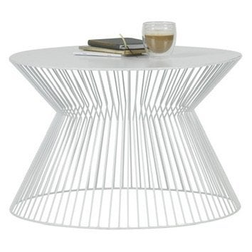 Woood bijzettafel, Ophalen, Zo goed als nieuw, Rond, Minder dan 55 cm