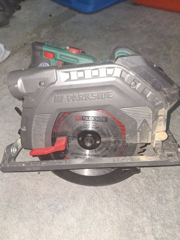Parkside Cirkelzaag PHKS 1350 C2 - Gebruikt, Doe-het-zelf en Verbouw, Ophalen, Gebruikt, Cirkelzaag, 70 mm of meer
